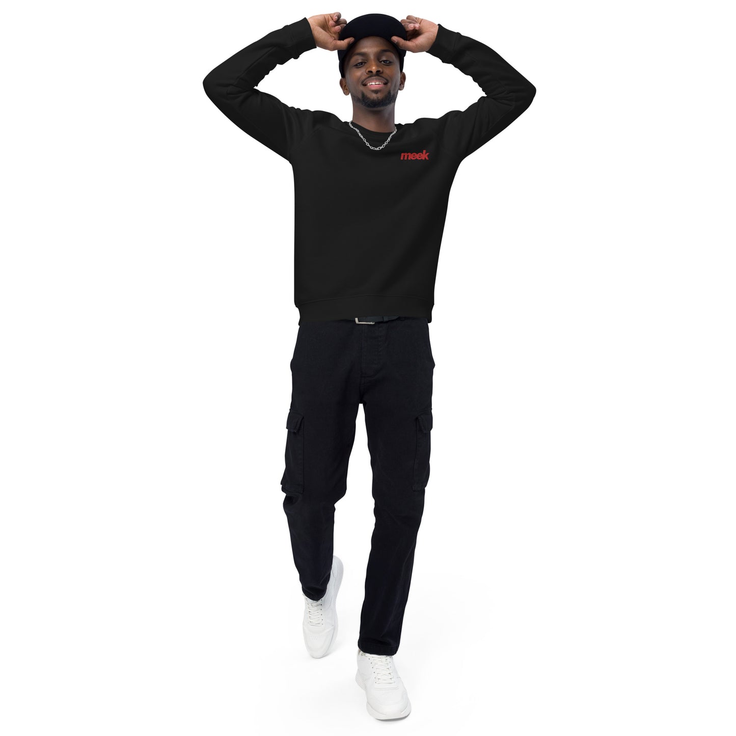 Meek Unisex Organic Raglan Sweatshirt
