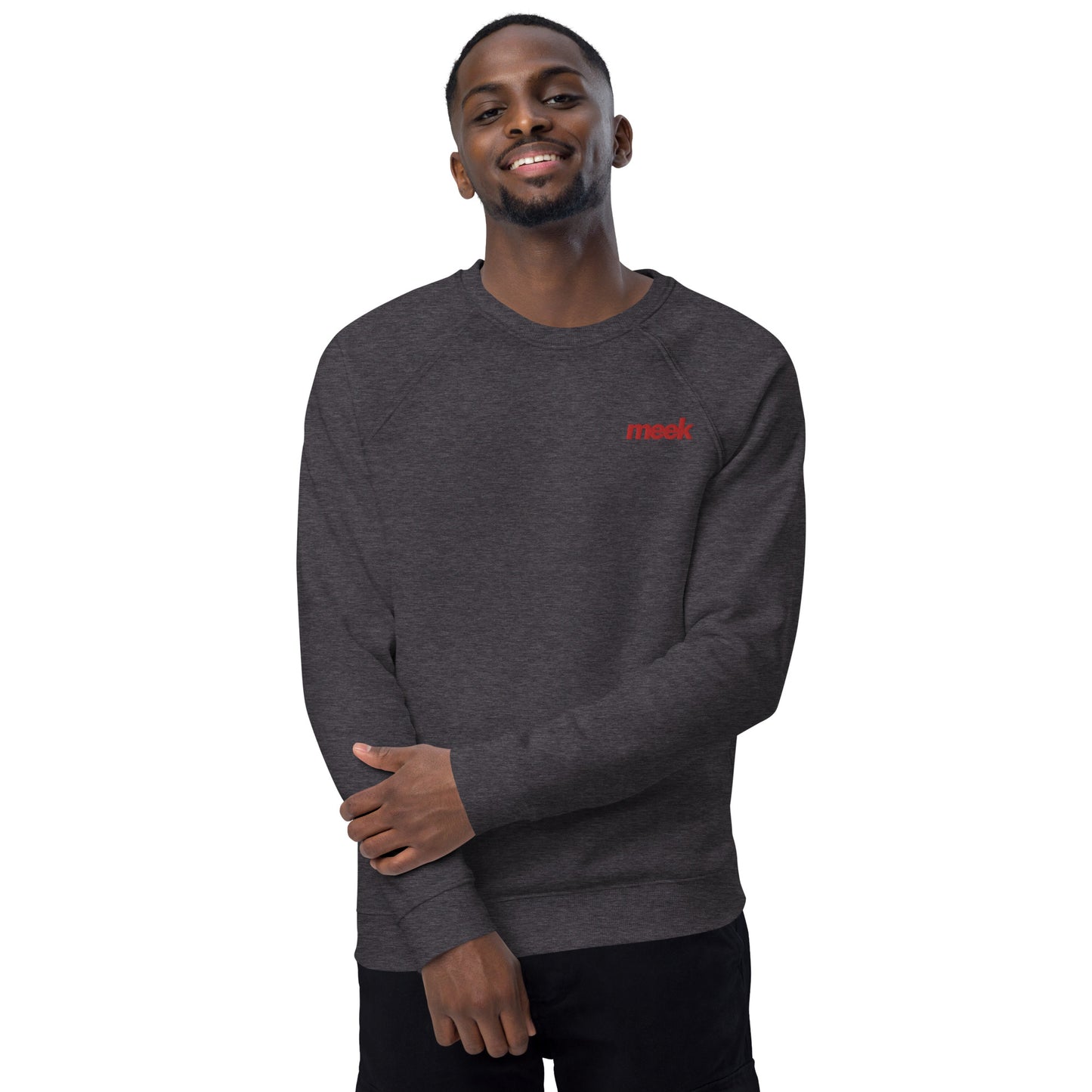 Meek Unisex Organic Raglan Sweatshirt