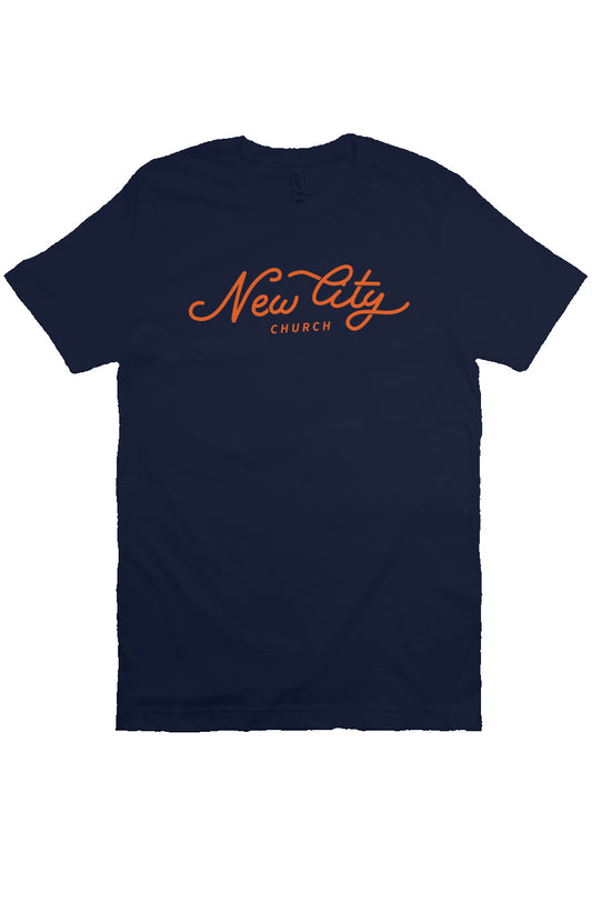New City Navy (Orange &amp;amp; Blue) T Shirt