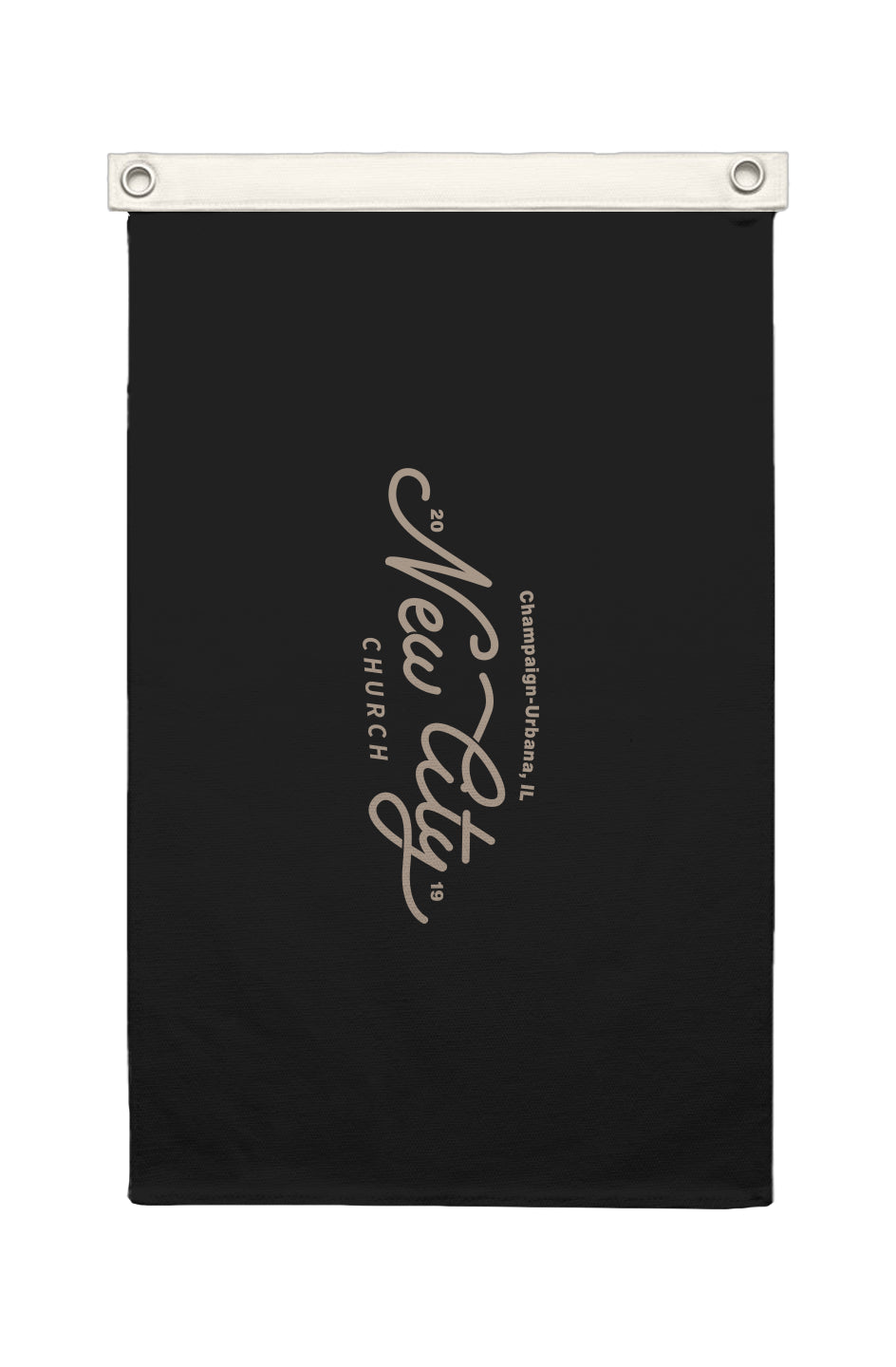 New City Black & Gold Canvas Flag