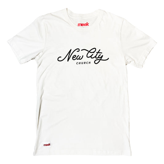 New City Vintage White T Shirt