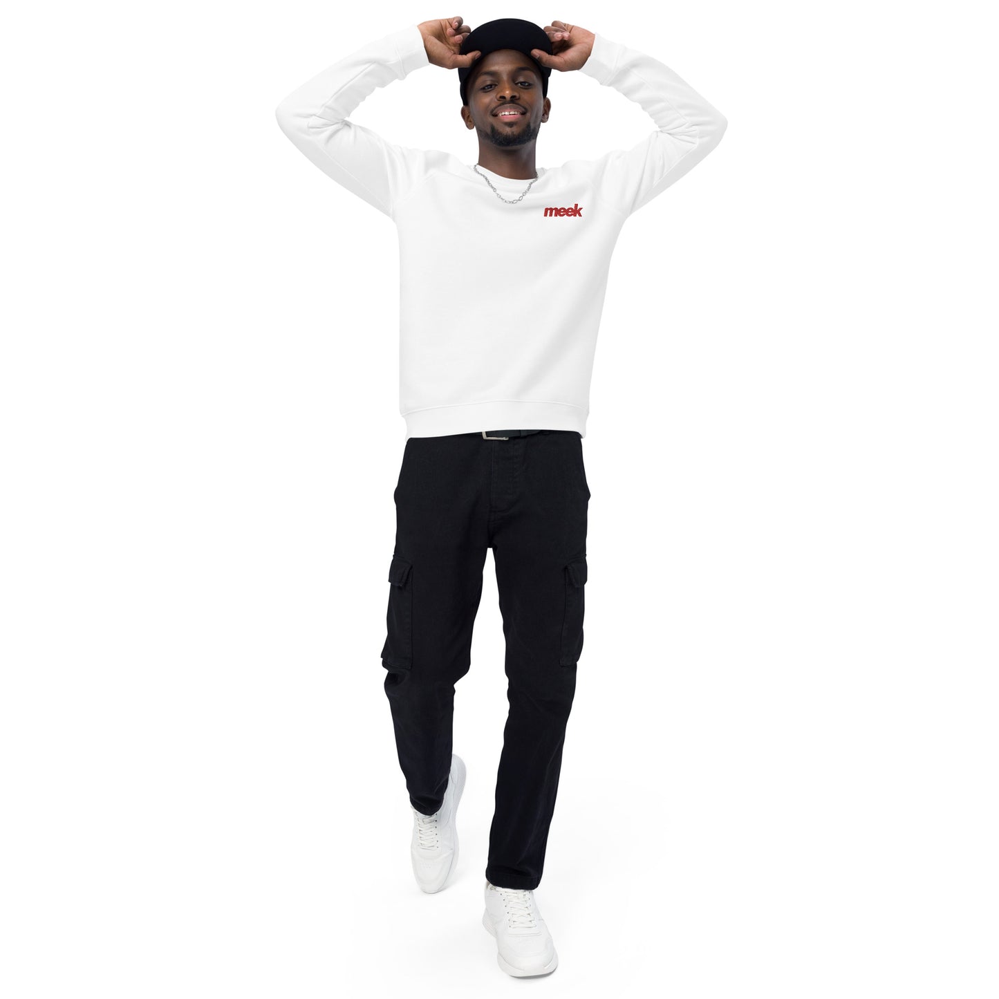 Meek Unisex Organic Raglan Sweatshirt