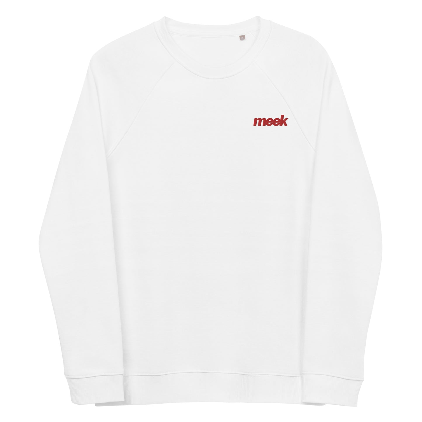 Meek Unisex Organic Raglan Sweatshirt